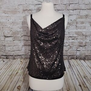 White House Black Market Tank Top Size XS Black/Gold